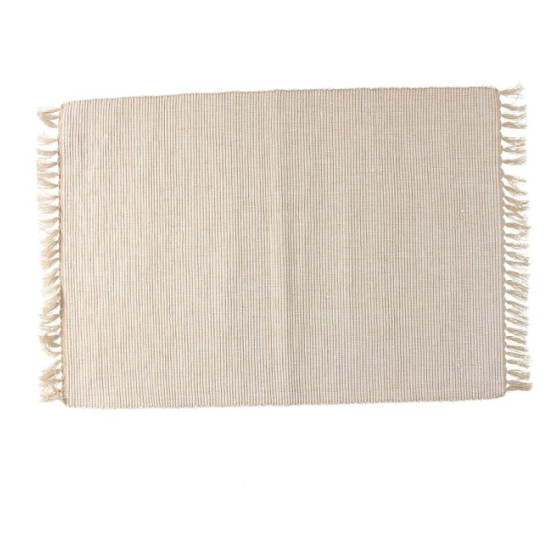 Tovaglietta rettangolare in cotone riciclato "Basic" beige