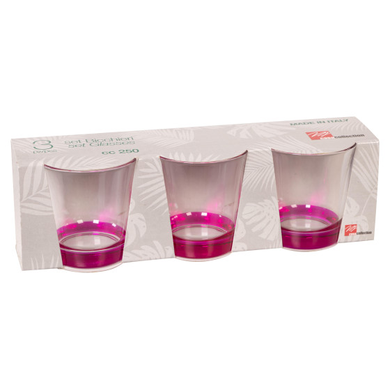 Set bicchieri "Vanity" fucsia