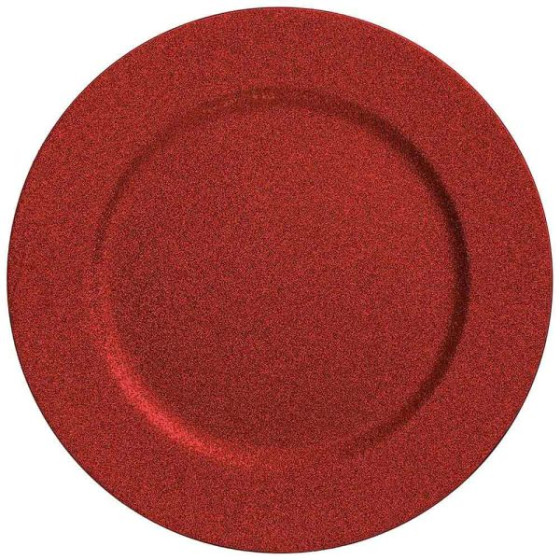 Sottopiatto 33 Cm glitter rosso